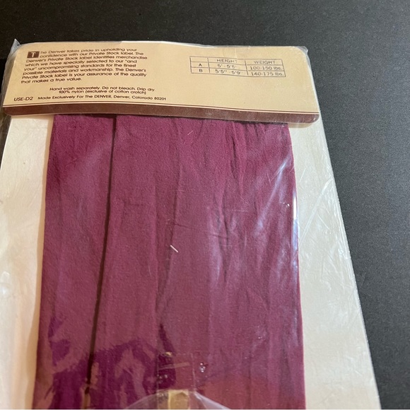 The Denver Private Stock Hosiery  (2) Size B; French Knot Grape Mist + Opaque - Picture 5 of 8